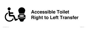 Accessible Toilet with Right to Left Transfer